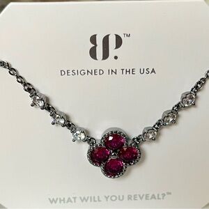 BP July 2024 Birthday RBP7742 THE Carmella Necklace Ruby Clover Necklace